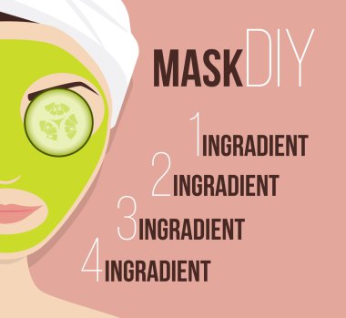 Cilt vektör çizim tedavisi için maske