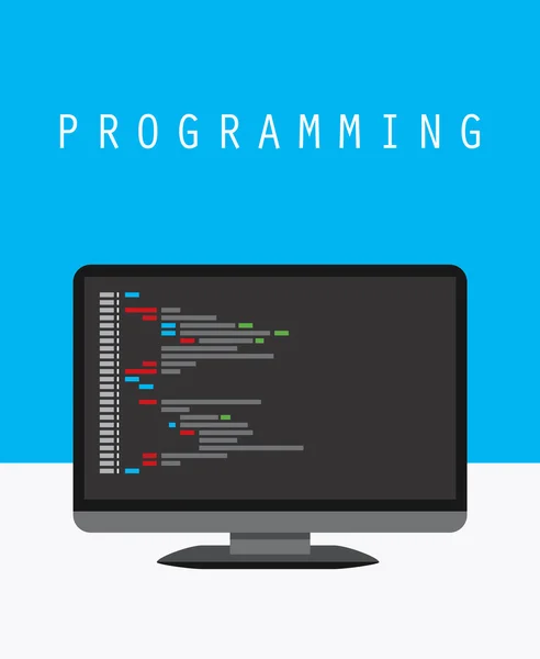 Programmering en codering concept websiteontwikkeling — Stockvector