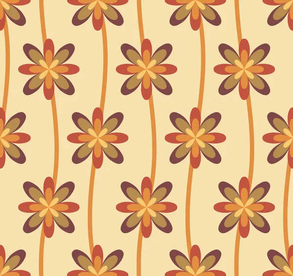 Seamless floral vintage wallpaper vector illustration — Stock Vector