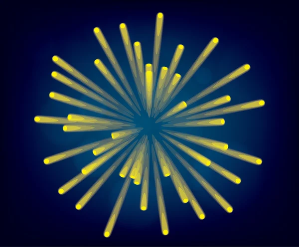 Vectorillustratie vuurwerk, donkere achtergrond — Stockvector