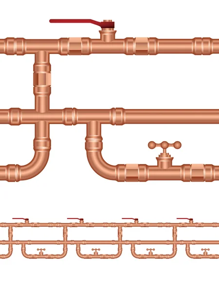 Fundalul vectorial al construcției conductelor de alamă — Vector de stoc