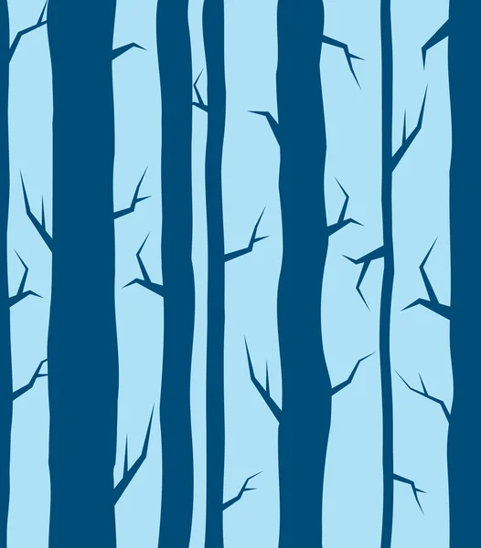 Naadloze boom behang, bomen vector patroon — Stockvector
