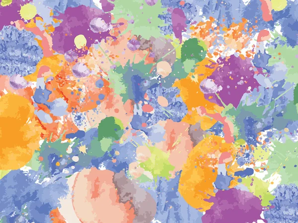Kleurrijke aquarel blots spatten vector — Stockvector
