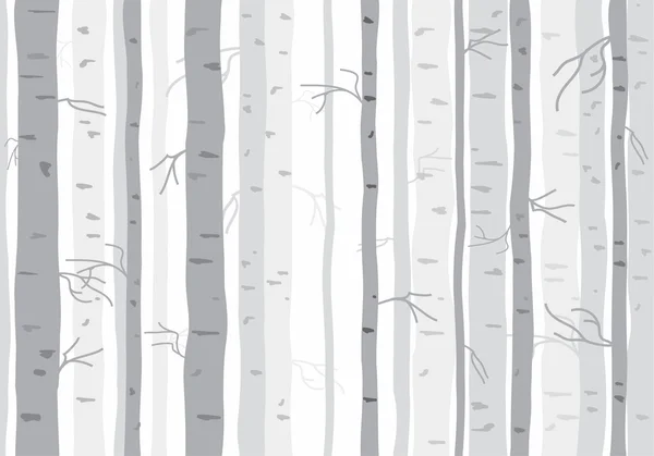 Papier peint d'arbre sans couture, motif vectoriel arbres — Image vectorielle