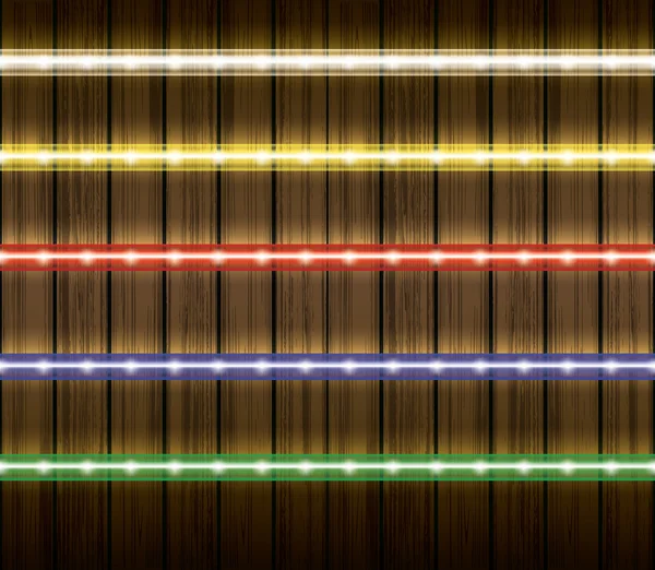 Colorido led rayas de luz vector ilustración conjunto — Archivo Imágenes Vectoriales
