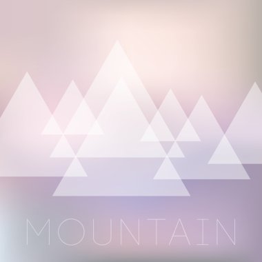 Geometrik basit vektör çizim dağlar çizim