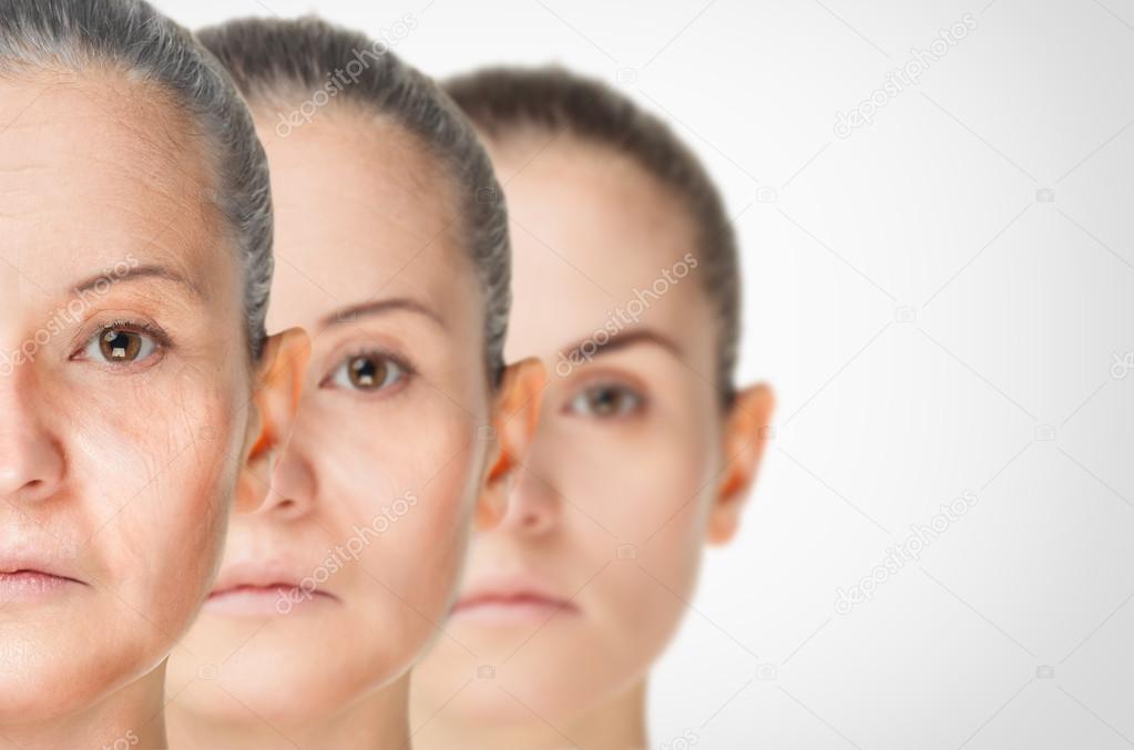 Aging process, rejuvenation anti-aging skin procedures