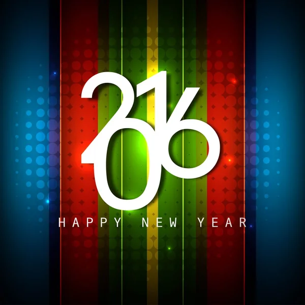 Colorful new year 2016 card vector