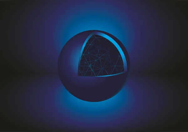 Résumé Blue Sphere 3D. Illustration vectorielle . Illustrations De Stock Libres De Droits