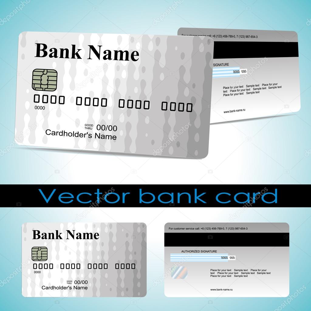 Bank card customer. Vector. The design for a credit card layout.