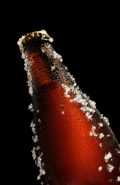 Bruine fles bier — Stockfoto