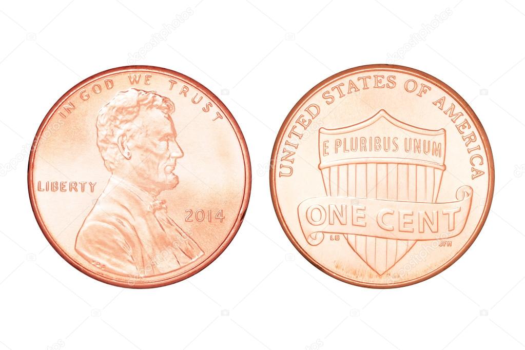 One US cent isolated