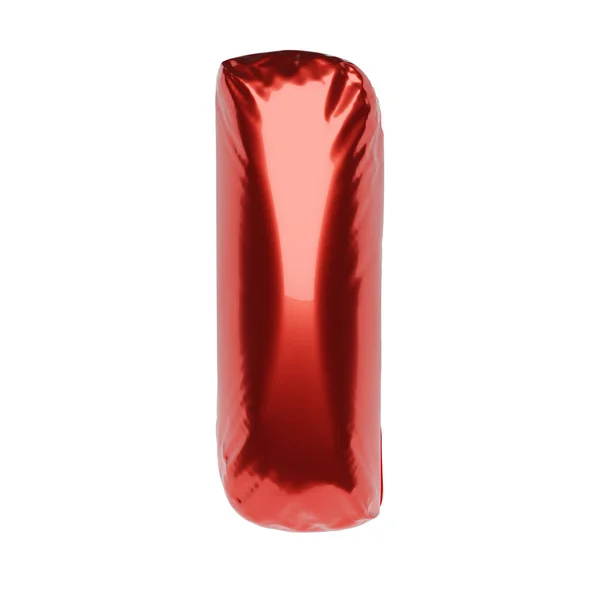 Lettre Que Faite Ballon Gonflable Rouge Isolé Sur Fond Blanc — Photo