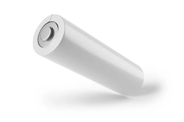 Eén Lege Wegwerpalkalische Batterij Geïsoleerd Witte Achtergrond Rendering Model Illustratie — Stockfoto