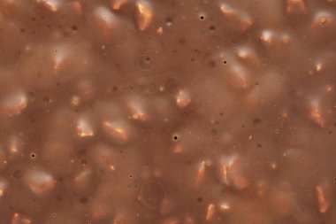 Esmer sütlü çikolata ve fındıklı makro shot..