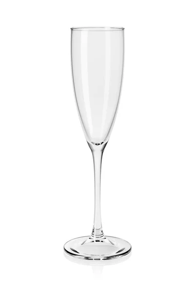 Empty Champagne Flute Isolated White Background Rendering Illustration — Stock Photo, Image