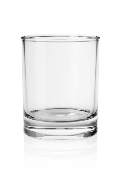Leeg Transparant Glas Geïsoleerd Witte Achtergrond Weergave Illustratie — Stockfoto