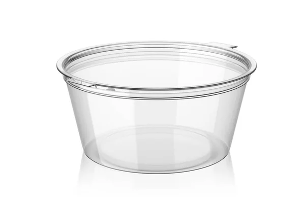 Contenitore Tazza Plastica Usa Getta Salsa Isolato Sfondo Bianco Illustrazione — Foto Stock