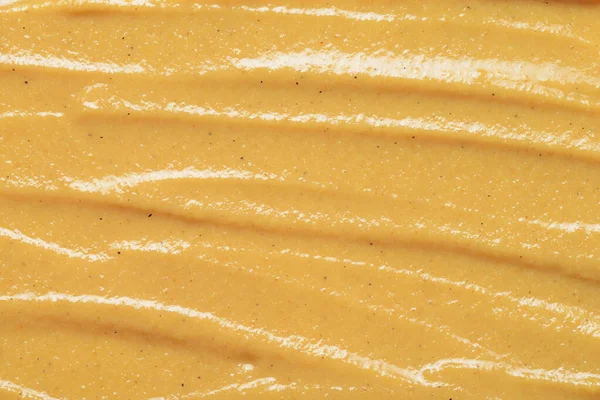 Sárga Mustár Mártással Ketchup Textúra Háttér Közelről — Stock Fotó