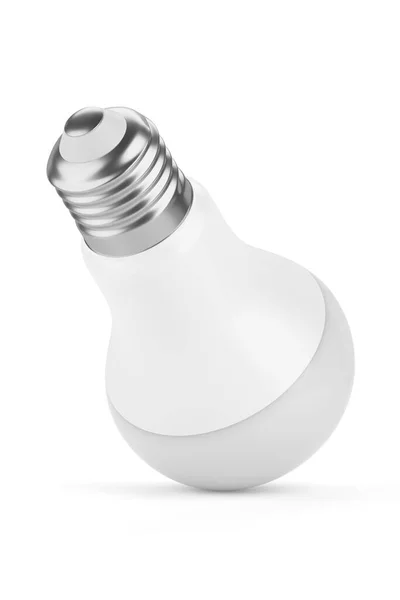 Ampoule Led Avec Base E27 Isolée Sur Fond Blanc Illustration — Photo