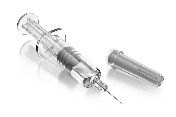 Pre Filled Syringe Isolated White Rendering Illustration — Stock Photo, Image