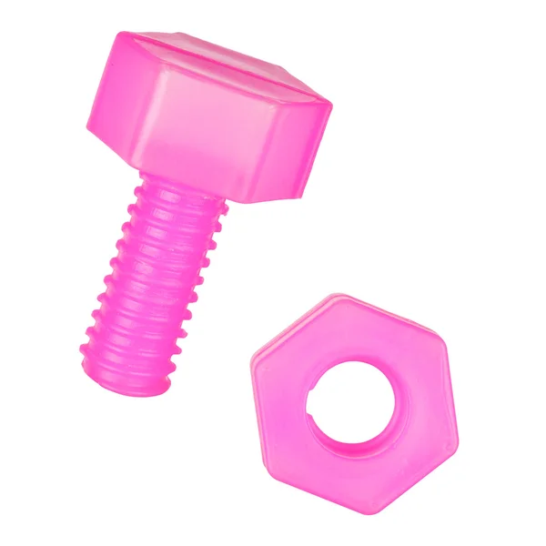 Nut and bolt toy — Stock Photo, Image