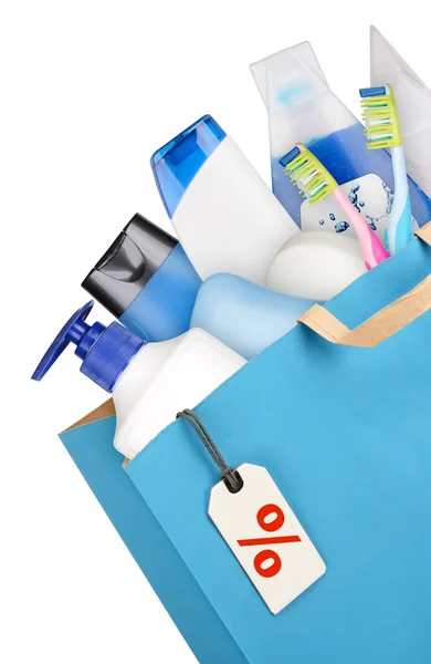 Bag with detergents — Stock Photo, Image