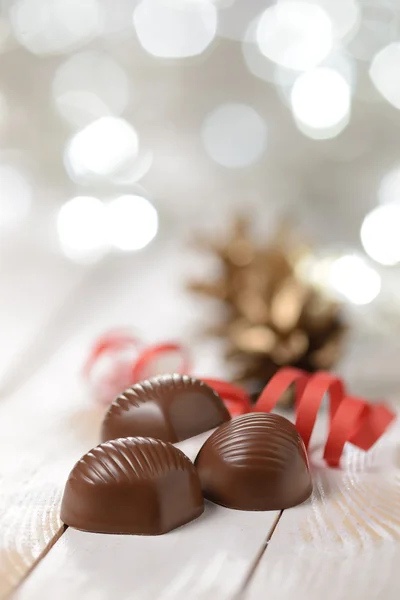 Finom csokoládé praliné — Stock Fotó