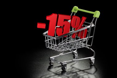 Alışveriş sepeti ile % 15 yüzde