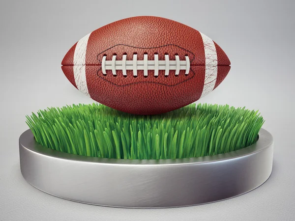 Fotbalový míč izolované trávě — Stock fotografie