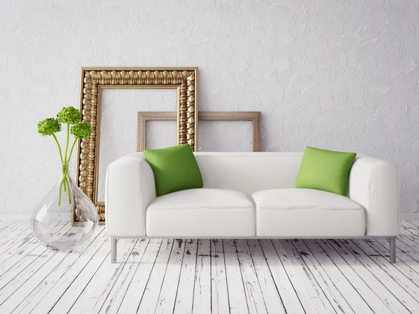 Modern interieur met mooie meubels — Stockfoto