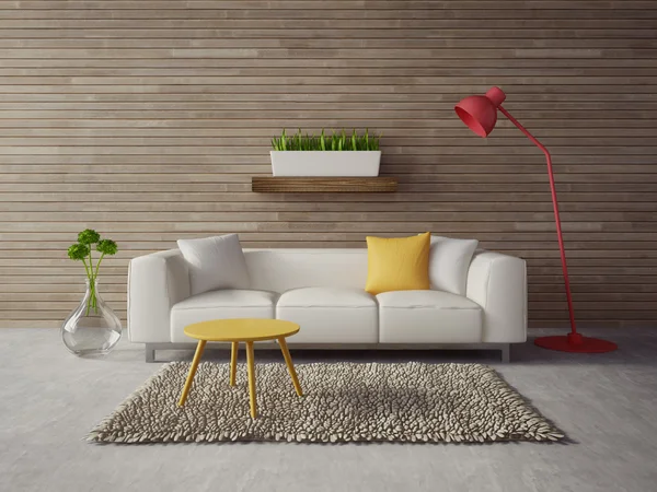 Modern interieur met mooie meubels — Stockfoto