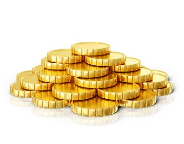 Altın sikke yığını