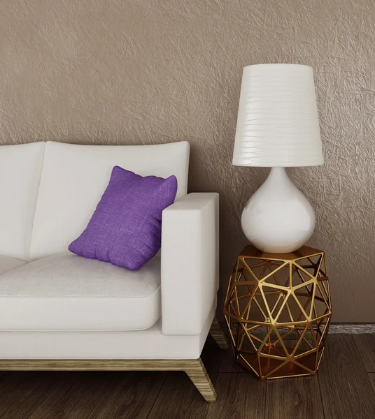 3D interiér obývacího pokoje — Stock fotografie