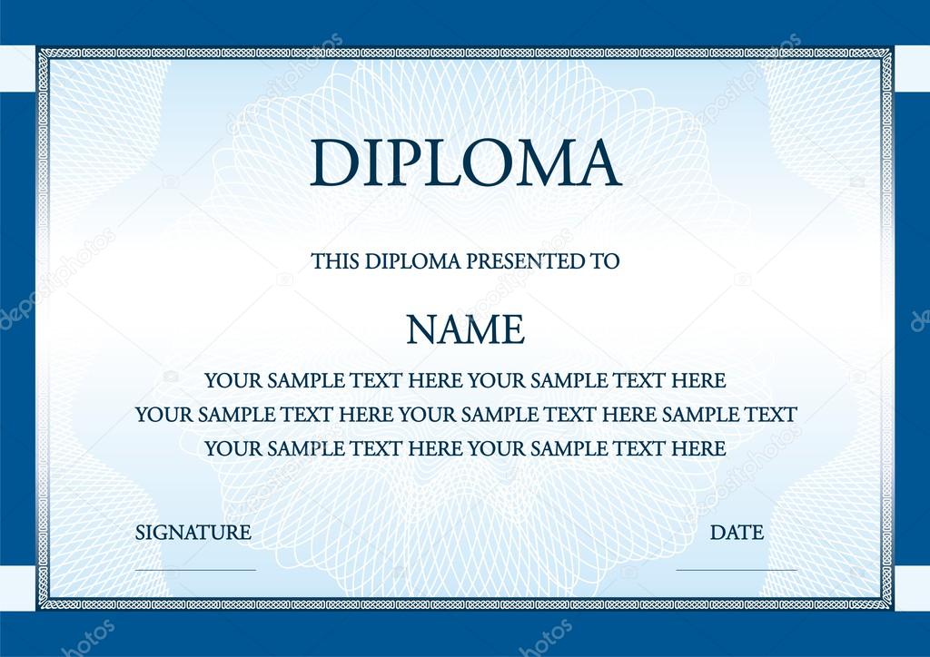 Vector illustration of blue diploma certificate ⬇ Vector Image by © medishore | Vector Stock 52629531