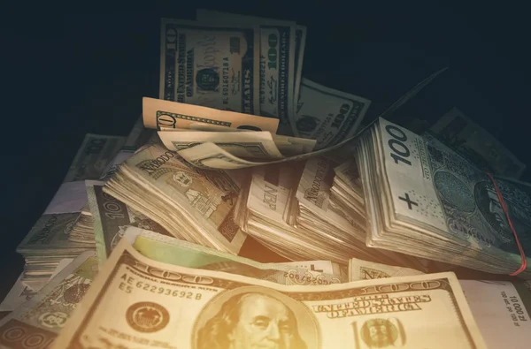 Stapel van Cash munt — Stockfoto