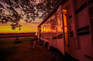 Travel Trailer Camping Spot clipart