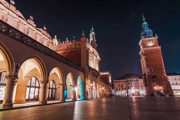 Noche de Cracovia colorida —  Fotos de Stock