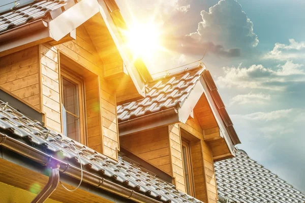 House Roof Attic Windows — Stock Photo, Image