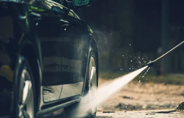 Detaillierte Autowäsche — Stockfoto