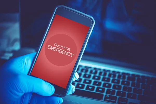 Emergency Mobile Application — Stock Photo, Image