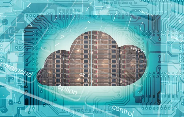 Concetto tecnologia cloud — Foto Stock