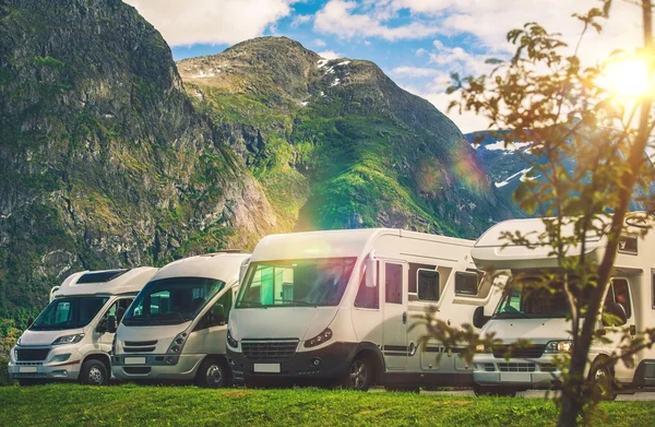 Parque de campismo panorâmico de RV — Fotografia de Stock