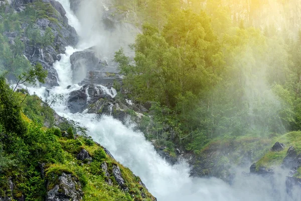 Cascata panoramica in Norvegia — Foto Stock