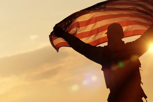 Amerikansk flagga firande — Stockfoto