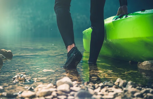 Kayak Lunching Closeup — Stock Photo, Image