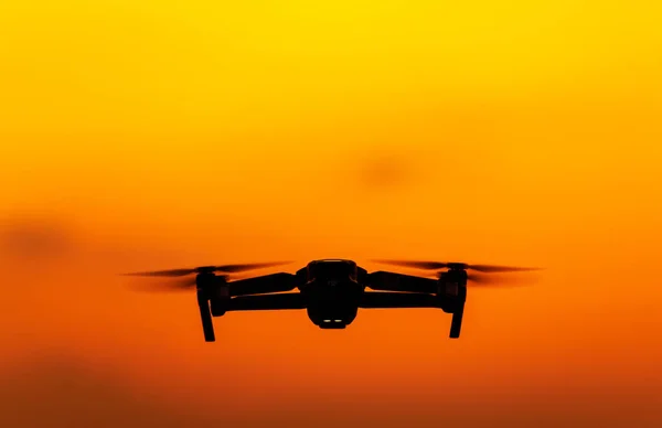 Unmanned Aircraft Technologies Modern Medium Weight Drone Sky Scenic Sunset — Stock Photo, Image