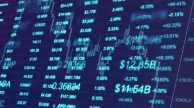 Piyasa Çizelgesi. Kripto Para Birimi Ticaret Kavramı Canlandırması. 