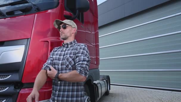 Czerwca 2021 Kraków Małopolska Ciężarówka Nowoczesny Transport Ciężarowy Motyw Przemysłu — Wideo stockowe