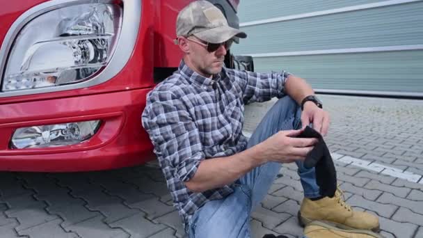 Кавказский Дальнобойщик Лет Стоянка Грузовиков Транспортная Промышленность Видеоклип